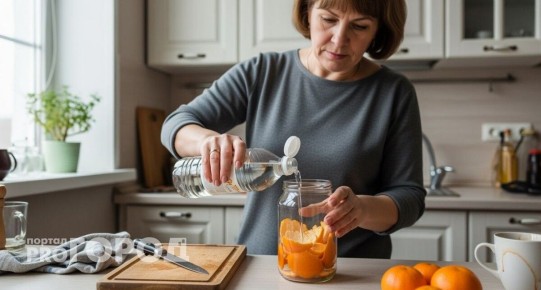 Как сделать натуральное чистящее средство из мандариновых корок и уксуса