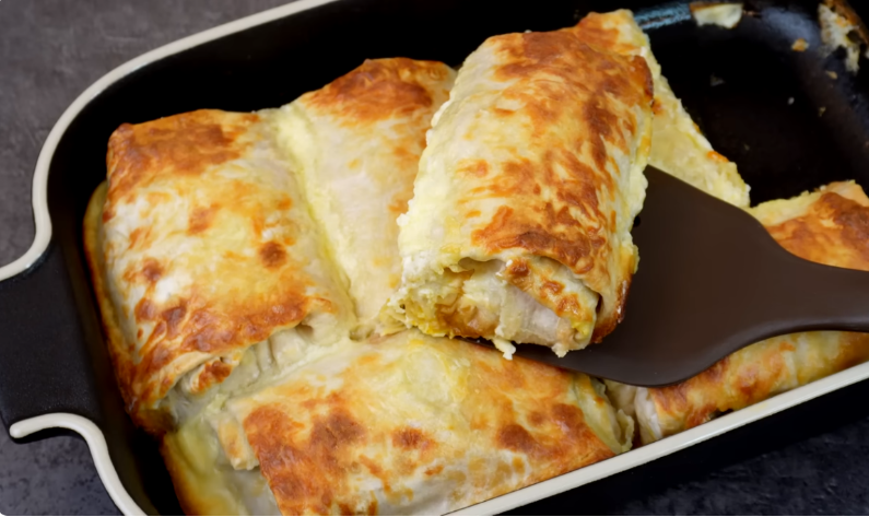 Легкий ужин: Рыба в лаваше, которая быстро исчезает со стола