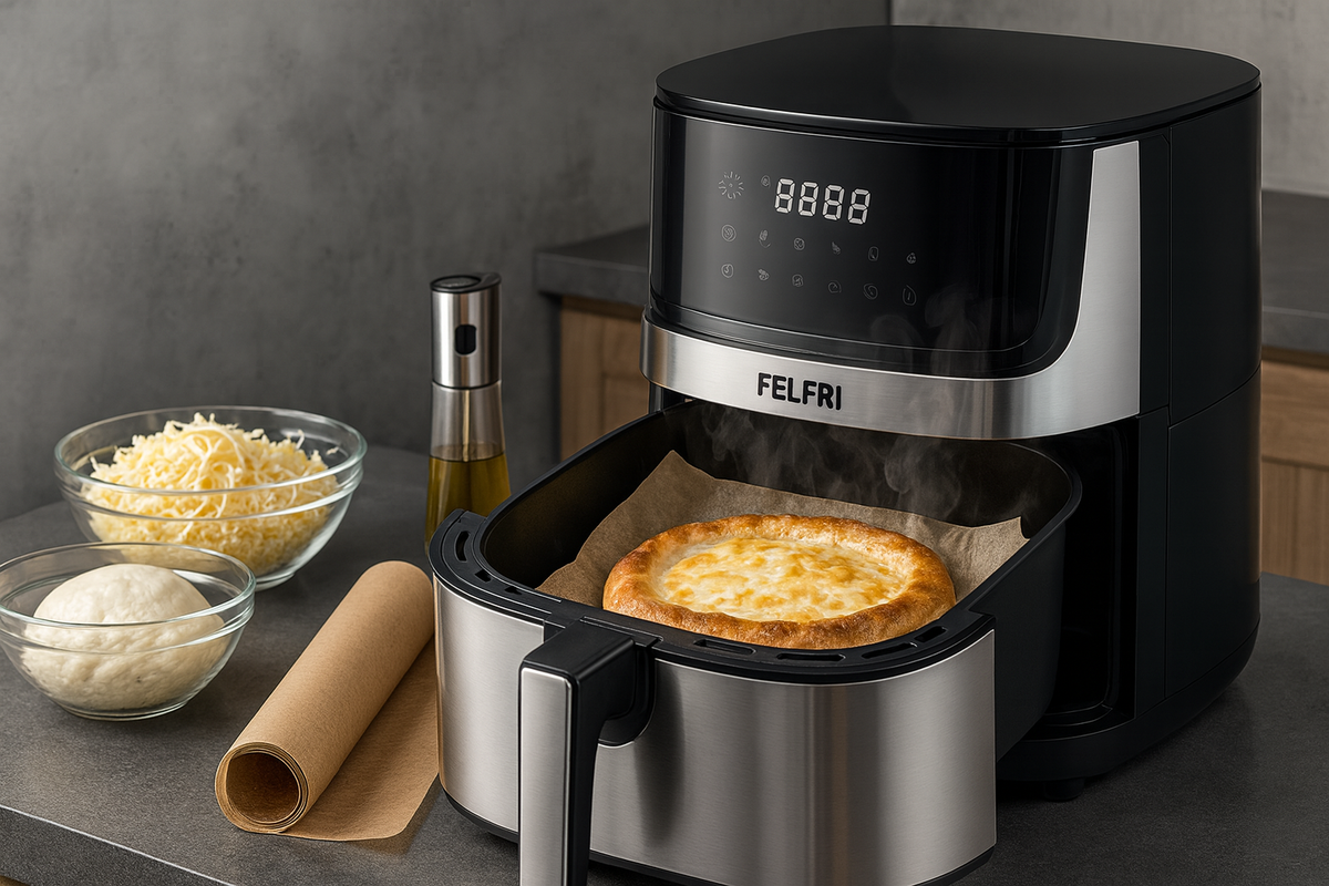 Сырный рай на кухне: ленивое хачапури в аэрогриле