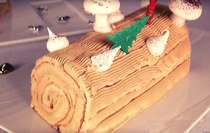 Сливочный крем с пралине для оригинального торта Полено на Новый год