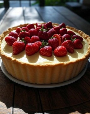 Цветаевский пирог со свежей клубникой: летнее вдохновение в каждом куске