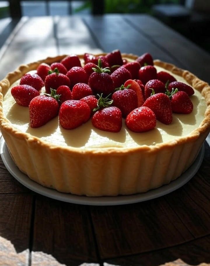 Цветаевский пирог со свежей клубникой: летнее вдохновение в каждом куске