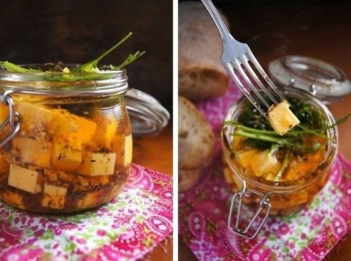 Пряный сыр в ароматном маринаде