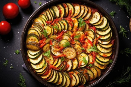 Овощной рататуй с маслинами и базиликом: новый взгляд на классическое блюдо