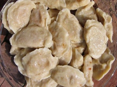 Нежные вареники с фасолью и грибами