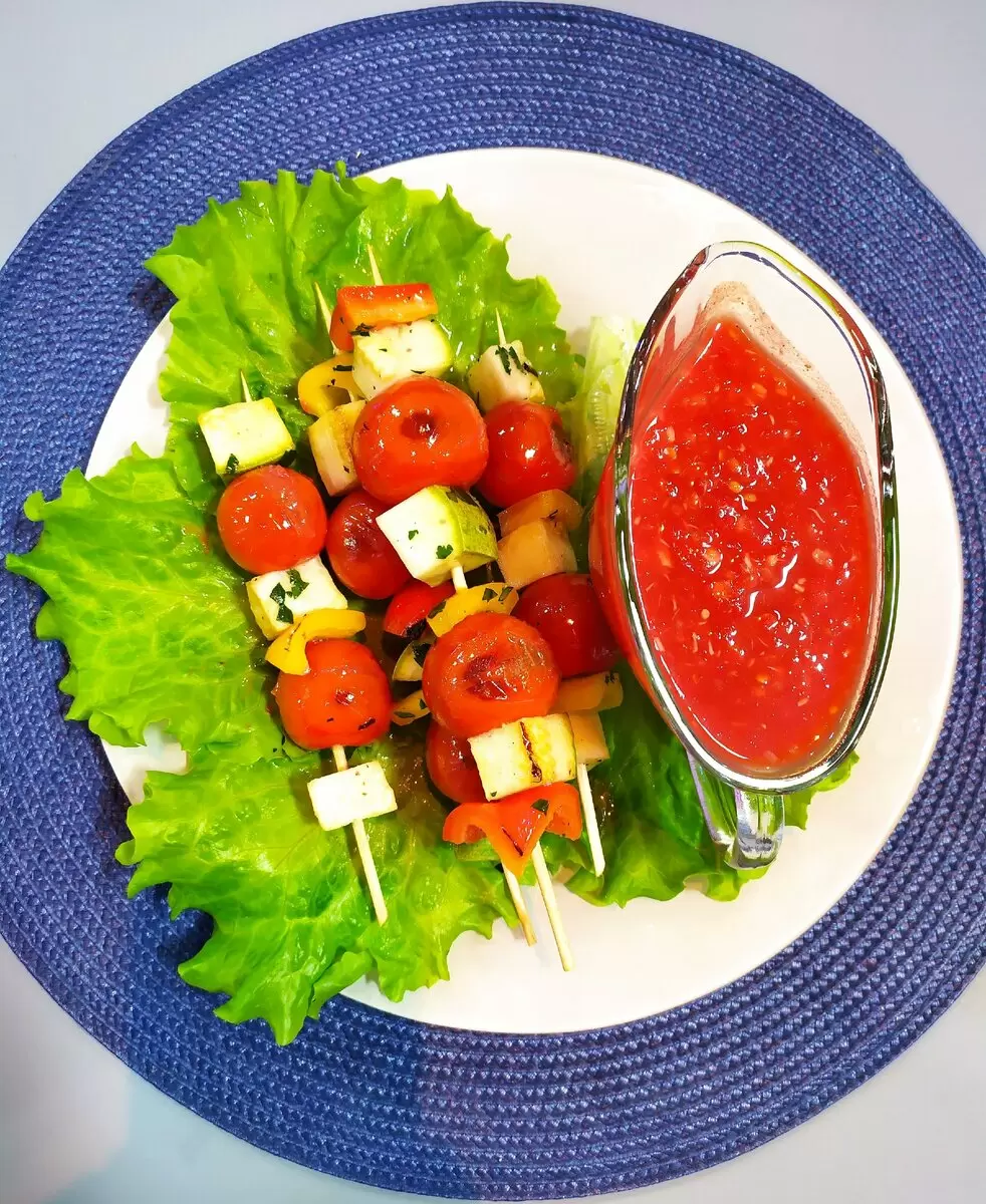 Необычные овощные шашлычки для быстрого завтрака