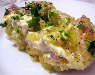 Запеканка из картофеля с рыбой